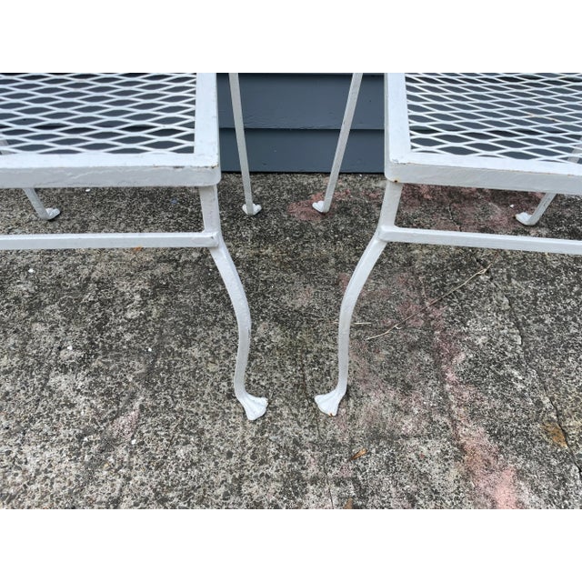 1920s A Pair of Vintage Wrought Iron Salterini Mt Vernon Maple Leaf Dining Chairs, Attributed For Sale - Image 5 of 11