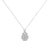 Let your fashion statement get enhanced with this classic cluster pendant necklace. It features .925 white sterling silver...