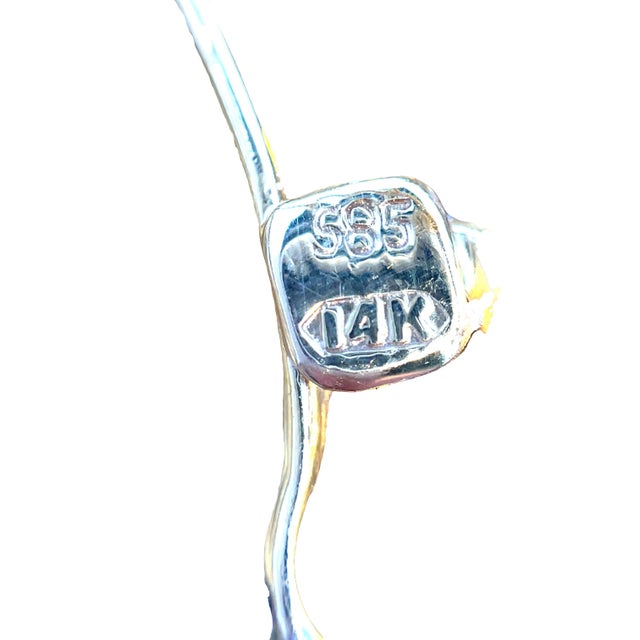 14k Two-Tone Gold Fisherman Brooch With Baroque Pearl, Diamond, Sapphire & Ruby For Sale - Image 9 of 9