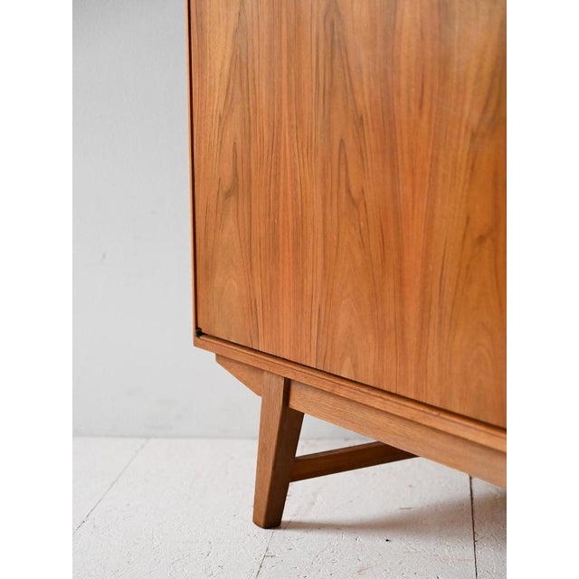 Brown Walnut Facett Sideboard from Bodafors, 1950s For Sale - Image 8 of 11