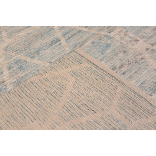 Nazmiyal Collection Modern Blue Geometric Rug For Sale In New York - Image 6 of 8