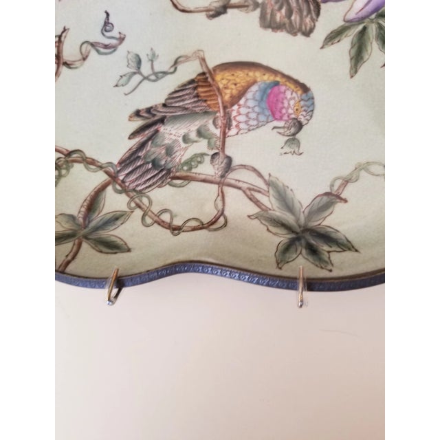 1990s Bronze Mounted Porcelain Tray With Birds For Sale In San Antonio - Image 6 of 10