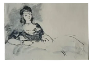 Edouard Manet, Study on Olympia, Lithograph