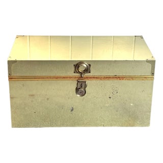 Dresher Brass 1970s Cedar-Lined Brass Trunk For Sale