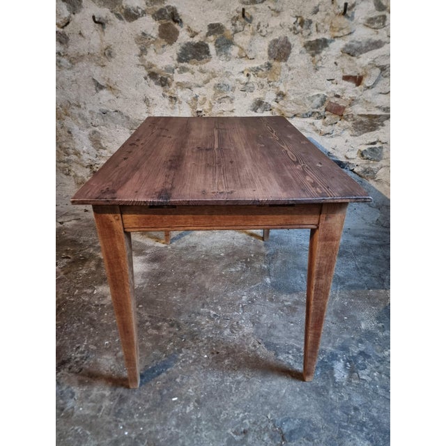 1920s Antique French Table with Drawer, 1920 For Sale - Image 5 of 14