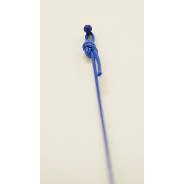 Contemporary Climbing Man Wall Art Sculpture - Blue For Sale - Image 3 of 3