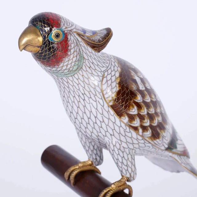 Chinese Cloisonné Bird on a Stand For Sale In West Palm - Image 6 of 7