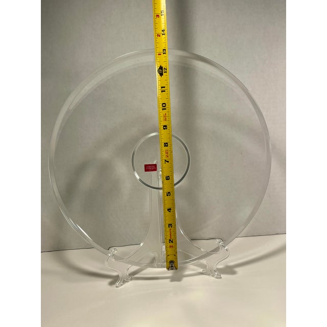 1990s 1990s Cristal d'Arques Coupe a Talon France Genuine Lead Crystal Platter 13.25" For Sale - Image 5 of 9