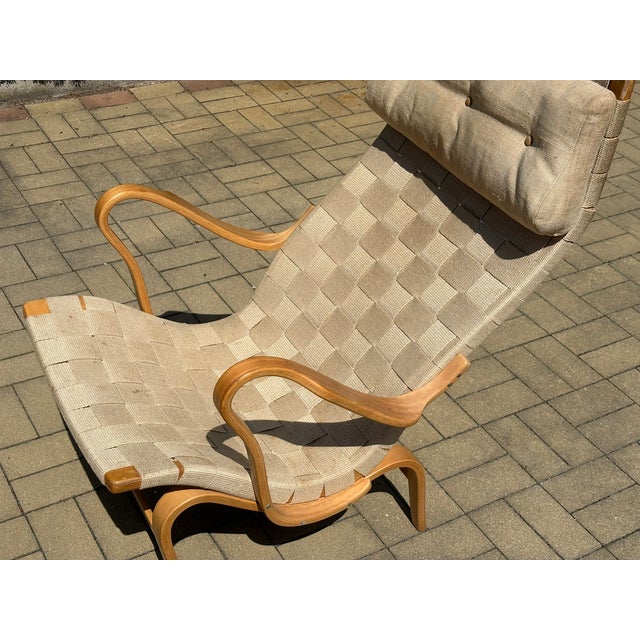 Set of Lounge Chair and Ottoman by Bruno Mathsson, 1970s For Sale - Image 9 of 10
