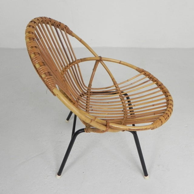 Wood Vintage Bamboo Chair by Rohe Noordwolde, 1960s For Sale - Image 7 of 18