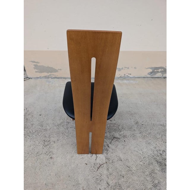 Black Chairs by Mario Marenco for Mobilgirgi, 1970s, Set of 6 For Sale - Image 8 of 14