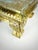 Vintage Anglo Indian Brass-Clad Embossed Chowki Pedestal Table | Brass Floral Display Riser | Hollywood Regency Boho Decor For Sale In Atlanta - Image 6 of 12