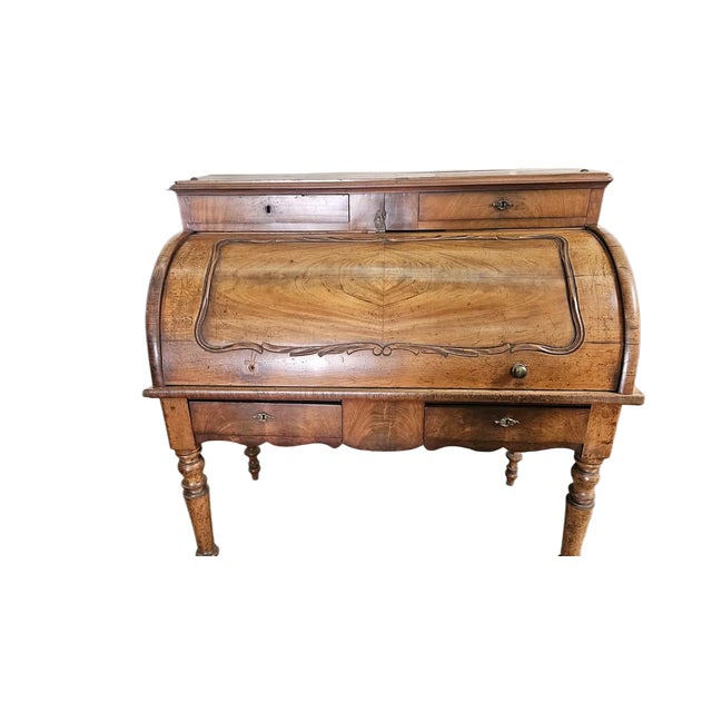 Victorian 19th Century RollTop Desk For Sale - Image 3 of 5
