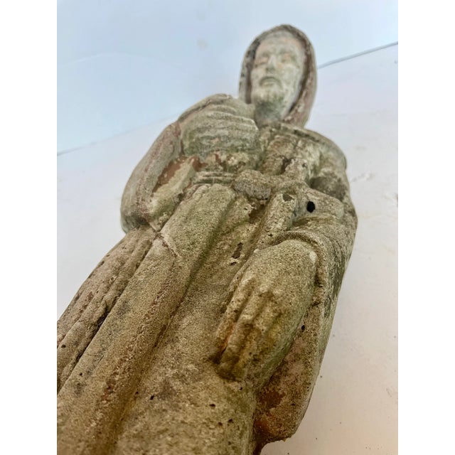 Mid 20th Century Vintage Saint Francis of Assisi Concrete Garden Statue For Sale - Image 5 of 18