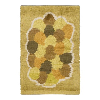 Vintage Swedish Rya Wool Rug in Gold & Brown Hues by Rug & Kilim, 1950-1959 For Sale