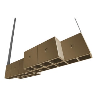 Aluminium Champagne Painted Tsai Suspension Lamp by Mario Tsai for Cassina For Sale