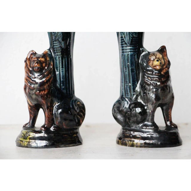 Circa: late 19th Century. Style: Portuguese Palissy Ware. Country: Caldas da Rainha, Portugal. Material: Glazed ceramic,...