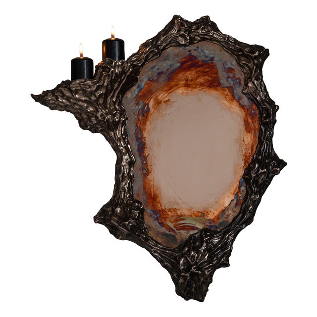 People V Mirror in Cast Bronze by William Guillon For Sale