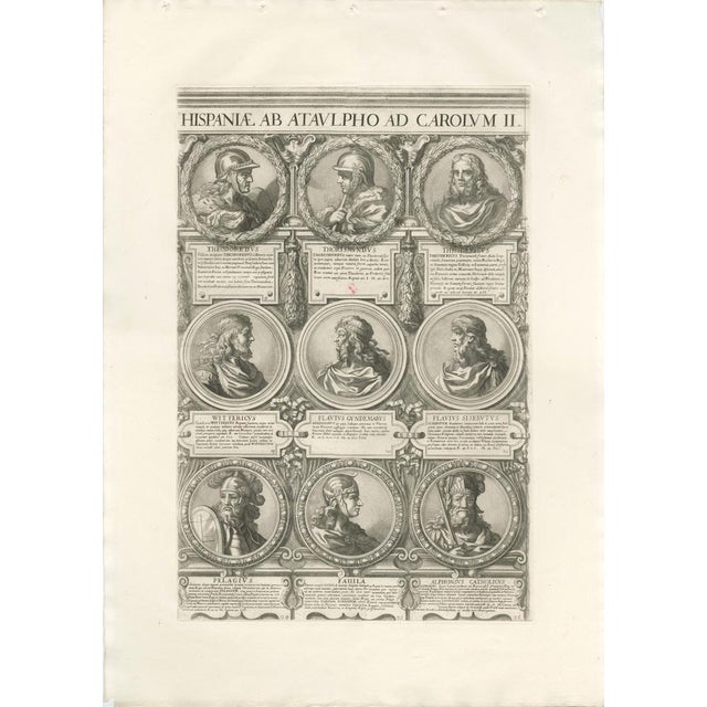 Chronological Portraits of the Kings of Spain, Rome, 1700, Engravings, Set of 11 For Sale - Image 4 of 13