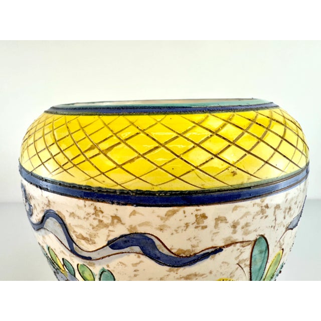 Mid Century 1960's Italian Hand Painted Vase For Sale In Little Rock - Image 6 of 11