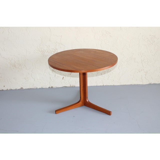 Beautiful Danish Modern teak occasional side table designed by Hans C. Andersen for Artex. This elegant mid-century piece...