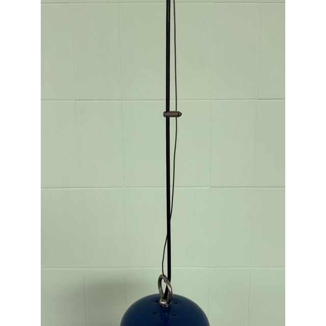 Industrial Space Age Italian Chandelier in Vintage Glass and Metal, 1970s For Sale - Image 11 of 18