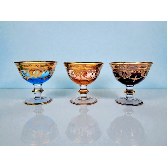 Colored Murano Glass Cups from Manifattura Di Murano, 1970s, Set of 6 For Sale - Image 6 of 9