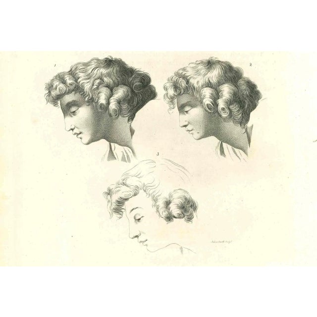 Heads of a man is an original artwork realized by Anker Smith for Johann Caspar Lavater's "Essays on Physiognomy, Designed...