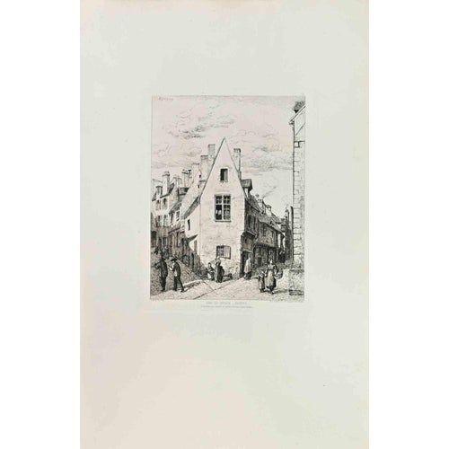 Armand Queyroy, Rue Du Rivage, 1870s, Etching For Sale