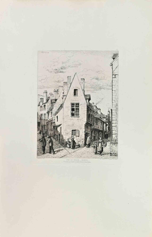 Armand Queyroy, Rue Du Rivage, 1870s, Etching