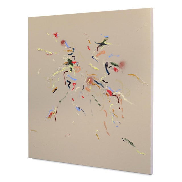 Contemporary Kaleidoscope - Original Contemporary Minimal Abstract Mixed Media Painting For Sale - Image 3 of 9