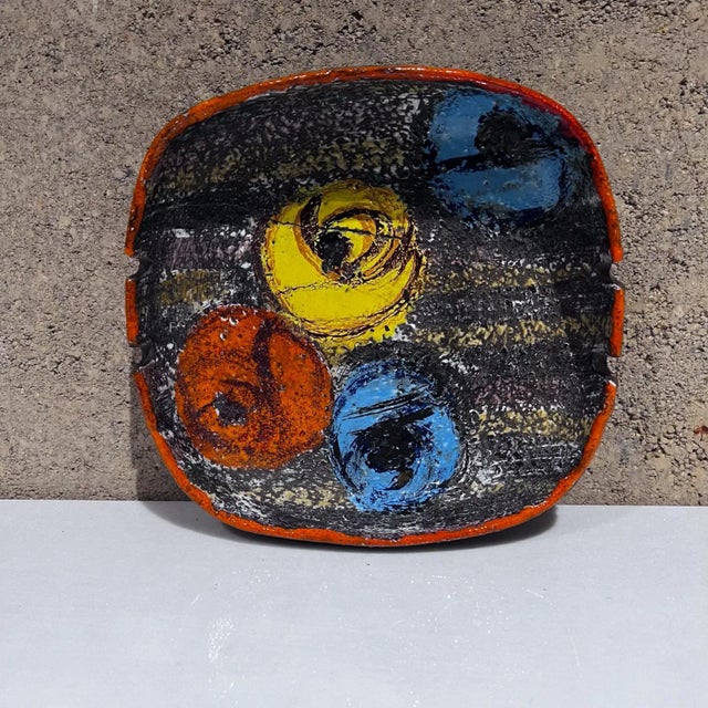 Raymor 1960s Alvino Bagni for Raymor Modernist Colorful Ashtray Italy For Sale - Image 4 of 7