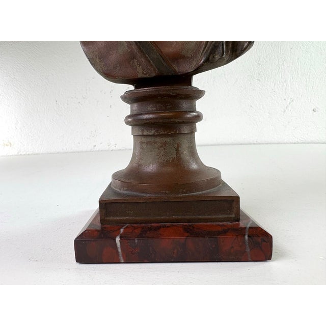 Metal Antique Greco Roman Sculpture of Telamonian Ajax For Sale - Image 7 of 10