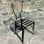 Black Vintage Postmodern Swag Metal Chair For Sale - Image 8 of 11