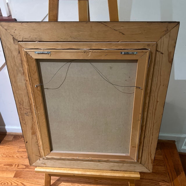 20th Century American School Oil on Canvas Framed Signed Depicting General Robert Lee For Sale - Image 9 of 9