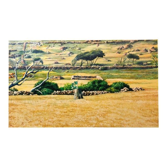 Fabio Aguzzi, ST BARTH Vivid Realistic Landscape with Rocks and Trees, 2004 For Sale