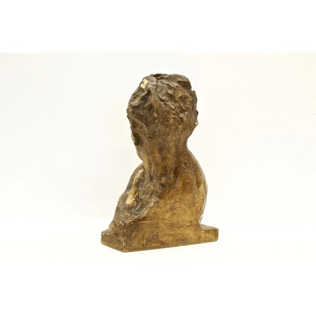 1930s Bust of Jean Mermoz in Terracotta by Paul Gondard, 1938 For Sale - Image 5 of 11