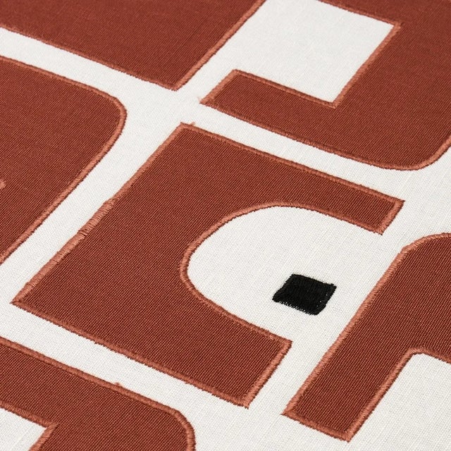 Schumacher Schumacher X Hadiya Williams Den Applique Fabric in Clay For Sale - Image 4 of 5