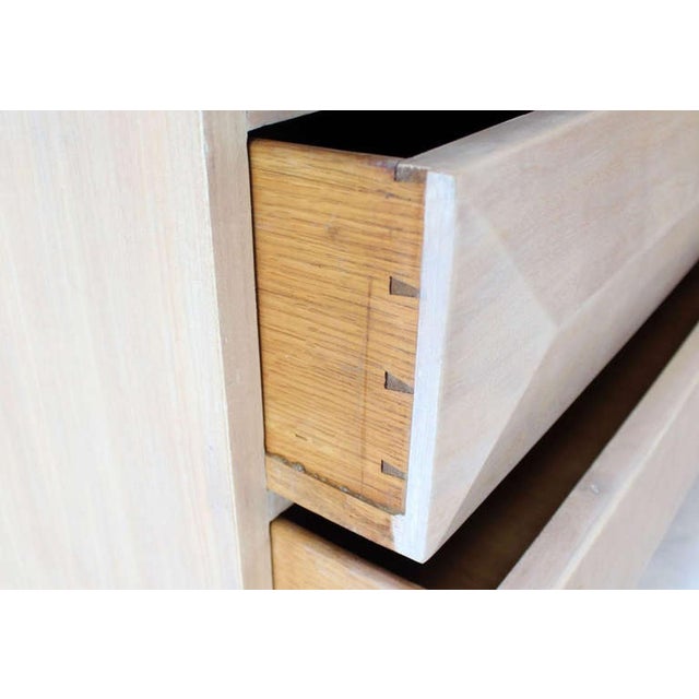 Mid-Century Modern Pair Solid Mahogany Raised Front Mid Century Modern Bleached Bachelor Chest MINT For Sale - Image 3 of 10