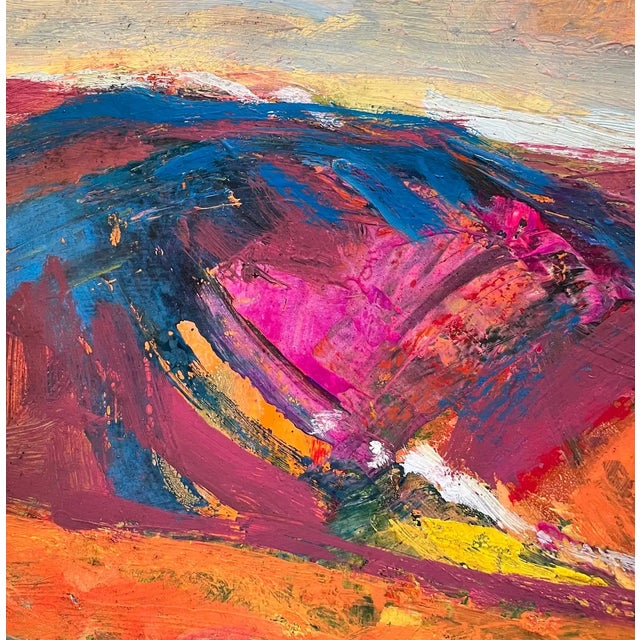 Jean Krille, Landscape 118, Oil on Wood, 1988 For Sale - Image 4 of 9