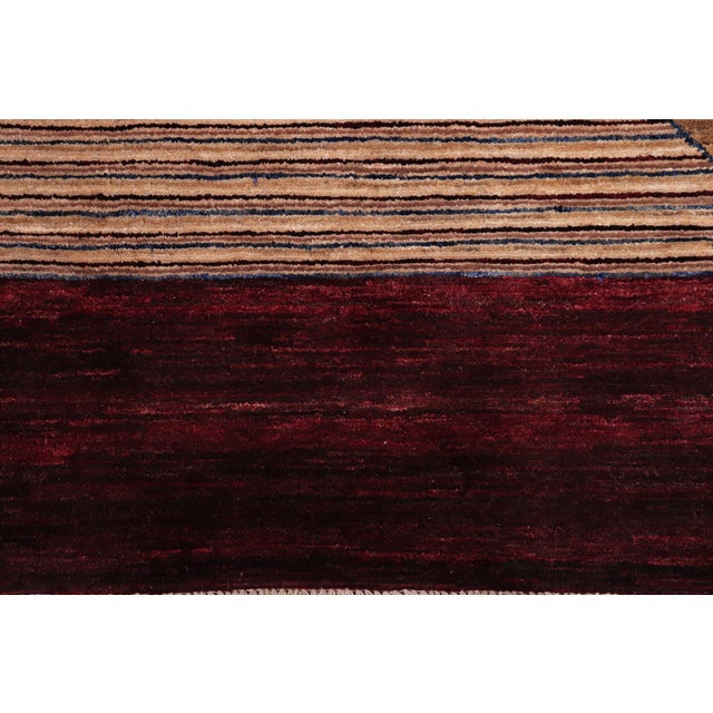 Textile Boho Chic Gabbeh Red/Brown Wool Rug - 4'11'' X 7'1'' For Sale - Image 7 of 10
