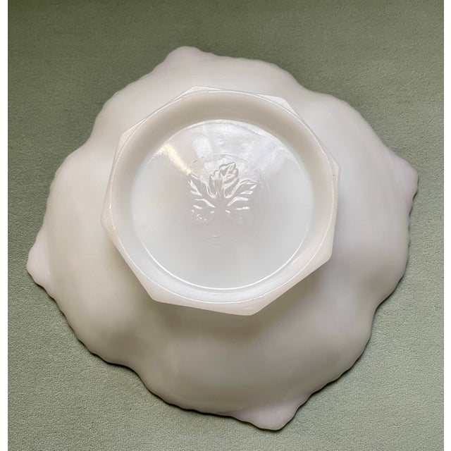 1950s Anchor Hocking Vineyard Milk Glass Footed Dish For Sale In Jacksonville, FL - Image 6 of 8