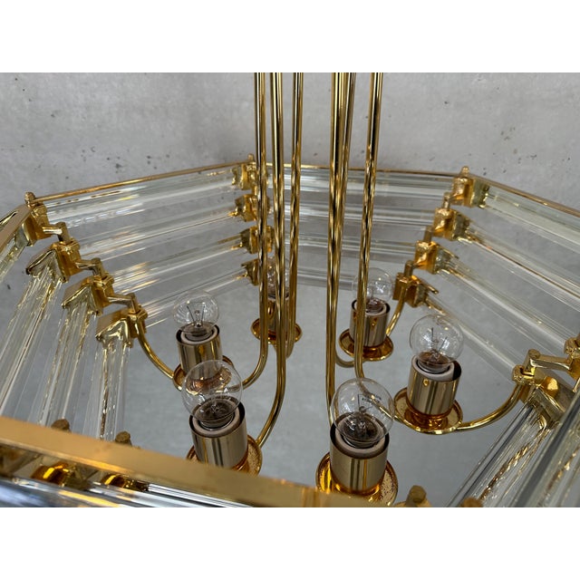 Gold Large Vintage Design Chandelier from Bakalowits & Sohne For Sale - Image 8 of 10