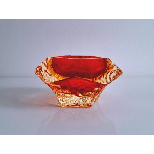 Glass Submerged Murano Glass Ashtray from Alessandro Mandruzzato, 1970s For Sale - Image 7 of 8