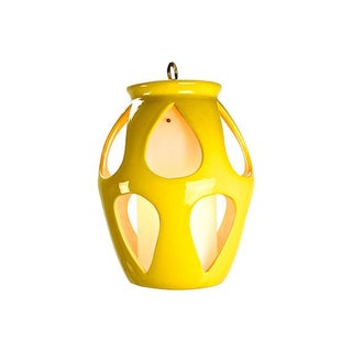 Mid-Century Modern Yellow Ceramic Pendant For Sale