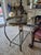 1980s Hollywood Regency Brass, Glass and Wrought Iron Butler Tray Table For Sale - Image 5 of 9