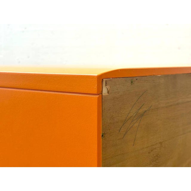 Vintage Sideboard in Bright Orange, 1960s For Sale - Image 11 of 15
