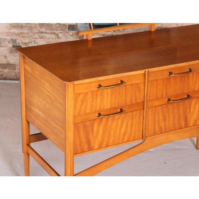 Mid-Century French Mahogany Dressing Table with Mirror, 1960s For Sale - Image 4 of 13