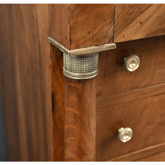 Late 19th Century Empire Walnut Living Room Cabinet For Sale - Image 6 of 18