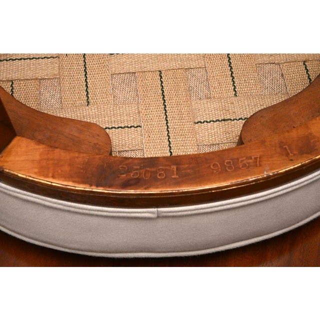 Early 20th Century Antique Edwardian Walnut Parcel Gilt Ottoman, 1900 For Sale - Image 5 of 6